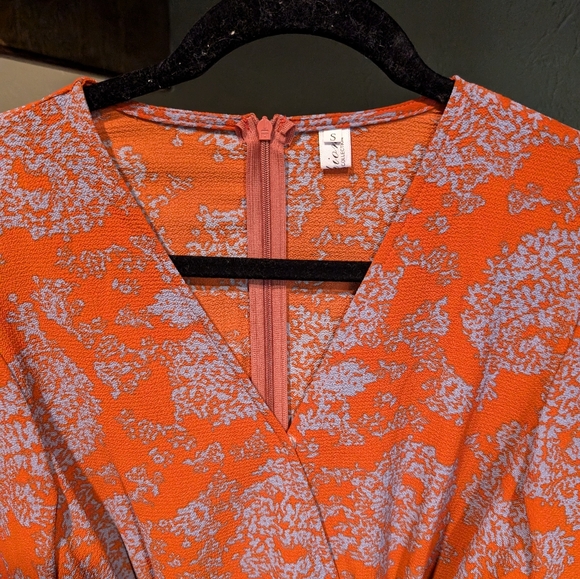 Orange Floral Romper - Picture 3 of 3